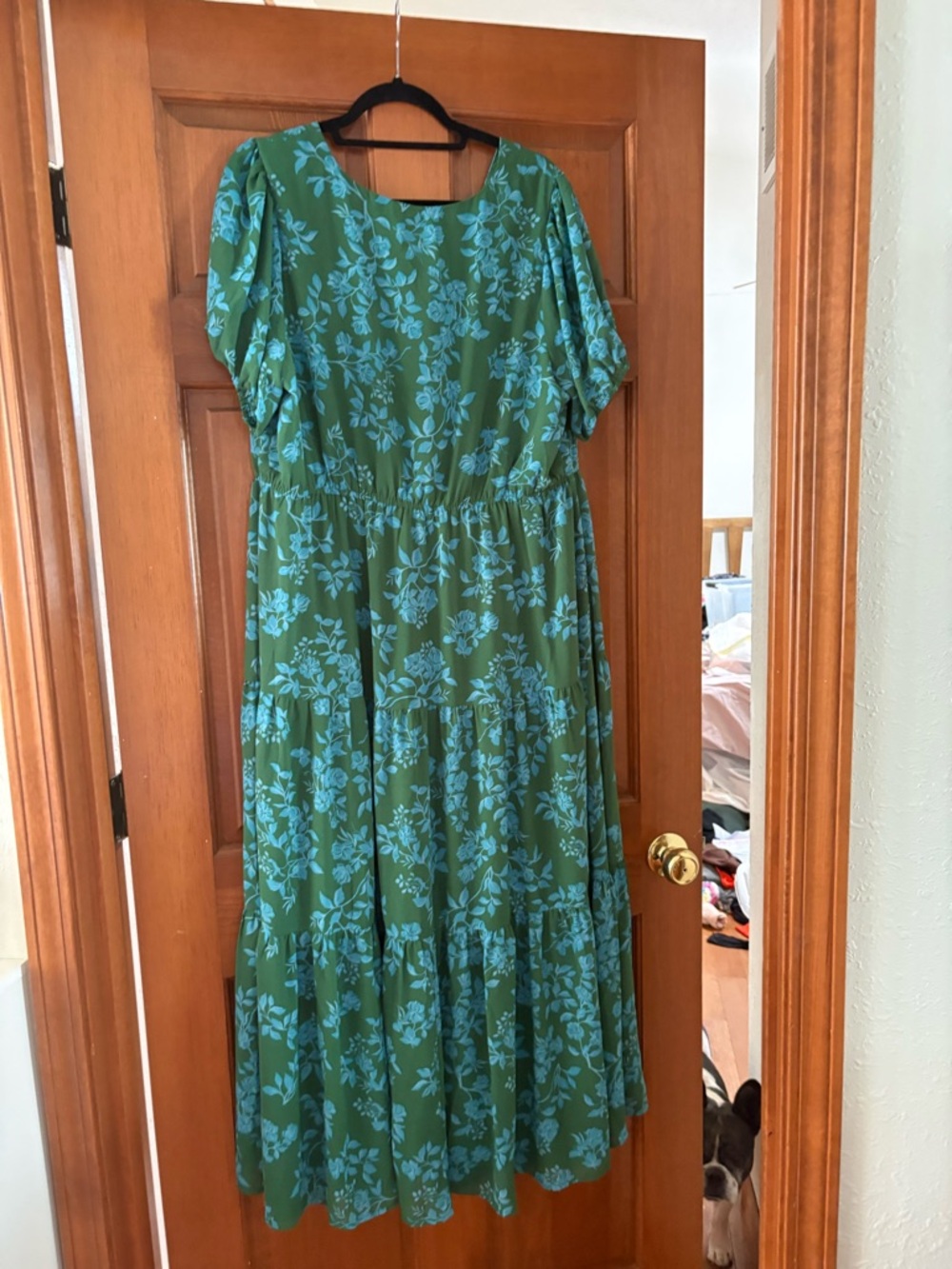 41 Hawthorn Green Floral V-Neck Tiered Maxi Dress - Picture 3 of 3
